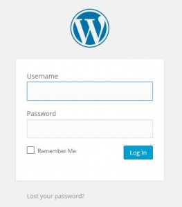 WordPress Login Screen