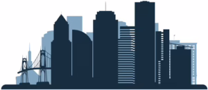 Stylized Oregon skyline used to represent managed WordPress hosting in Oregon.