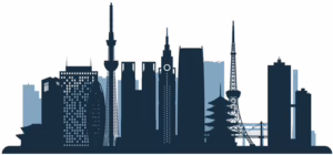 Silhouette of the Tokyo skyline symbolizing managed WordPress hosting in Tokyo.