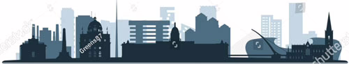 Stylized Dublin skyline used for managed WordPress hosting in Dublin